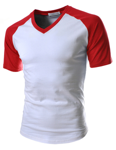 ออกแบบโลโก้ของคุณเอง เสื้อยืดแขนยาวคอวีผู้ชาย-บริการ OEM - Product Image 1