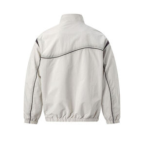 Wholesale Manufacturer <b>Men's</b> <b>White</b> Windproof Stand Collar Soft Shell <b>Jacket</b> With Zipper Closure Sporty Style Spring Wear 2026 - Product Image 2