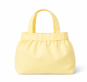 Bolsa de Mano de Algodón Amarillo con Lazo Blanco, Tamaño Mediano, para Compras, Estilo Bonito, Uso Diario, Bolsa para Compras de Bebé - Product Image 6
