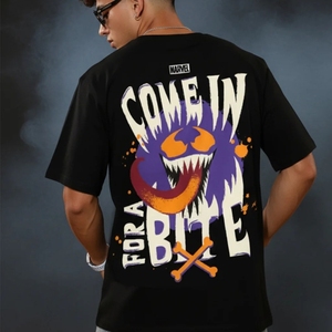 Camisetas personalizadas de algodón pesado para hombre, estilo oversize, con estampado de jarabe para la tos, colección Verano 2026, venta al por mayor - Product Image 2