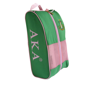 AKA USB Port <b>Backpack</b> Green Pink Laptop <b>School</b> Travel <b>Backpack</b> Embroidered Crest <b>Large</b> Capacity Book Bag with USB Charging Port - Product Image 1