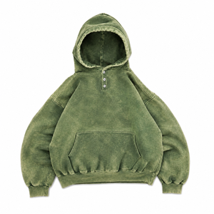 Vente en gros de sweat à capuche personnalisé en coton doux délavé à l'acide, coupe oversize à épaules tombantes, pour le streetwear et les tenues décontractées - Product Image 5