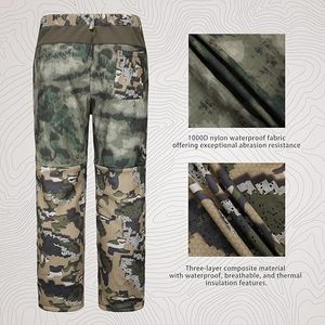 Ensemble veste et pantalon de chasse camouflage pour homme, softshell imperméable, vêtements d'extérieur à manches longues, vêtements d'hiver - Product Image 3