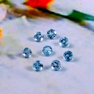 Topacio Azul Cielo Natural de 6x6 mm, Corte Facetado, Calibrado, Gema Suelta, Calidad AAA++, Certificado por Terceros, para Fabricación de Joyería, Venta al Por Mayor - Product Image 3