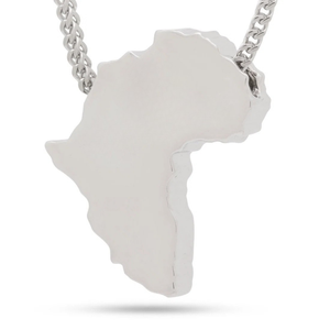 Collier pendentif carte d'Afrique en moissanite, chaîne en argent plaqué or 18 carats, bijoux unisexe, cadeau d'anniversaire - Product Image 5