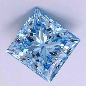 Fabricante de Diamantes Cultivados en Laboratorio, Diamante Azul Fantasía Princesa de 4 Quilates, VVS1, Certificado IGI, CVD, Corte Excelente 3EX, para Compradores Internacionales de Diamantes - Product Image 3