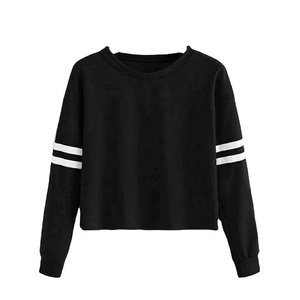 <b>Crop</b> <b>Top</b> Sweatshirt <b>With</b> Good Quality in Low Moqs for Women <b>Top</b> 100% Cotton Material Women Sweatshirt - Product Image 1