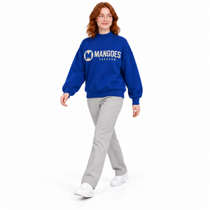 Sudadera de Cuello Alto de Punto para Mujer, Talla Grande, Personalizada, con Logotipo Bordado Vintage, 100% Algodón, Estilo Casual Deportivo - Product Image 2