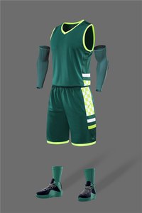 Ensemble de maillots de basket-ball unisexes personnalisables, sublimés, col en V, sans manches, 100% polyester, évacuation de l'humidité, élastique à l'avant - Product Image 4