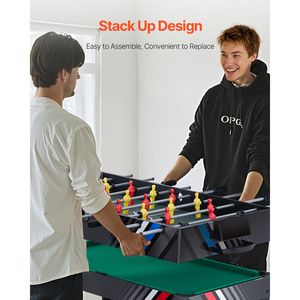 Set Tavolo da Gioco 4-in-1 da 48 Pollici: Air Hockey, Biliardo, Calcio Balilla e Ping Pong - Product Image 4