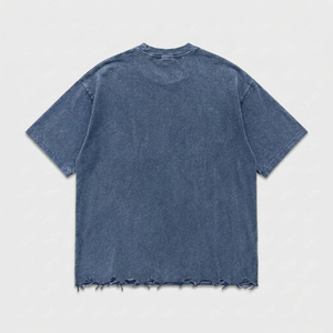 Fabricants de vêtements fabriqués au Pakistan, logo personnalisé, streetwear, impression personnalisée, t-shirt en coton délavé à l'acide pour hommes - Product Image 2
