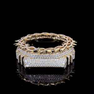 Caja de Oro de Lujo con Incrustaciones de Diamantes para GA2100, Bisel con Incrustaciones de Moissanita VVS, Kit de Modificación de Reloj Hip Hop Octagonal Hecho a Mano - Product Image 2