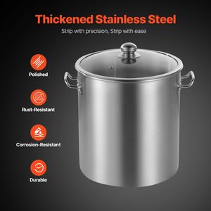 Pentola in Acciaio Inox da 24 Qt con Coperchi da 32cm e 40cm, Grado Commerciale Resistente - Product Image 3