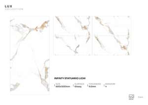 Loseta de Porcelana Brillante Elite Horizon de 600x1200mm, 60x120cm, 24x48 Pulgadas, para Interiores, de Primera Calidad, Estilo Contemporáneo - Product Image 3