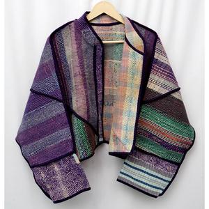 Premium Women's Cotton Designer Kantha <b>Jacket</b> <b>Short</b> Multi Color Ethnic Style Embroidery Open Closure Handmade Vintage Autumn - Product Image 2