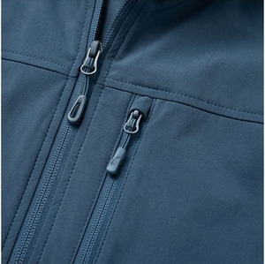 Veste softshell à capuche pour homme, entièrement zippée, imperméable, idéale pour la randonnée, avec logo personnalisé, coupe-vent, entièrement zippée. - Product Image 4