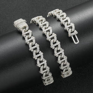 Chaîne de cou Hip Hop Micro Pavé CZ Diamant Or, Argent, Or Rose pour Concerts et Soirées en Boîte de Nuit - Grande Vente - Product Image 2
