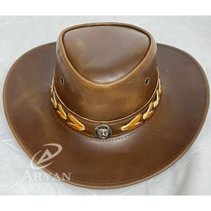Nuevo Sombrero Fedora Clásico Enrollable para Hombre y Mujer, Sombrero Vaquero de Ala Ancha de Cuero Genuino para Disfraces y Fiestas - Product Image 1