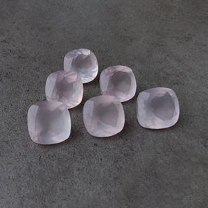 Cuarzo Rosa Facetado, Corte Cuadrado, Corte Cojín, Calibrado, Gema Rosa Suelta - Product Image 5