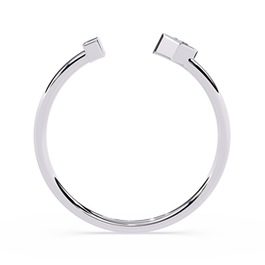 Minimalist Open Lab Grown Diamond <b>Ring</b> 925 Sterling Silver Princess Cut <b>Adjustable</b> <b>Ring</b> for Women Fine Jewelry Manufacturer - Product Image 4