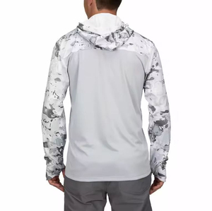 Sudadera con Capucha de Pesca para Hombre, Manga Larga, Protección UV UPF 50, Estampado de Camuflaje, Cierre Frontal con Cremallera, Logotipo, Secado Rápido, Anti-UV - Product Image 2