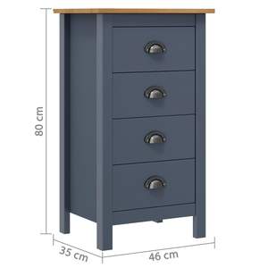 เนินเขาไม้สนสีเทาที่เป็นของแข็ง18.1 "x 13.8" x 31.5 "ตู้ - Product Image 4