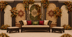 Arcos de madera en forma de U exclusivos para bodas modernas, paneles de fondo blancos premium para decoración/instalación de escenarios de bodas al aire libre - Product Image 5