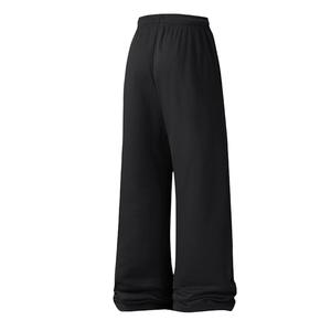 Pantalon de survêtement ample pour homme en coton tricoté, taille élastique avec cordon de serrage, coupe décontractée, couleur unie, longueur intégrale, idéal pour l'automne - Product Image 4