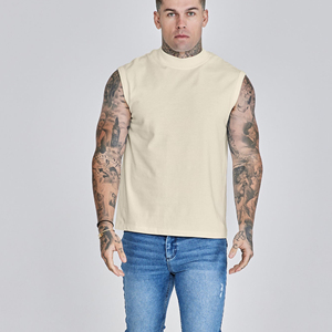 High Quality Custom Men's Gym Active Tank Top Fitness Men Breathable Tank Top Athletic Comfort Sleeveless 100% <b>Combed</b> Cotton - Product Image 5