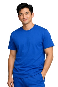 Custom Men's Casual T-shirts Bulk Wholesale 100% Cotton Premium 180g Knitted Breathable Eco-Friendly Plain Dyed Print <b>Light</b> - Product Image 2