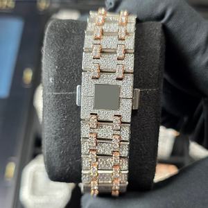 Reloj Árabe de Moissanita Completa, Estilo Real con Diamantes VVS, Miyota Automático, Resistente al Agua 3BAR, Analógico, de Acero Inoxidable, Clásico y de Moda - Product Image 4