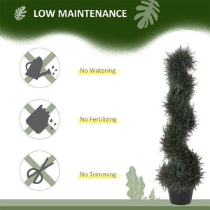 Pre-Potted 3 Feet Spiral Artificial Tree Simulated Spiral Fake Plant - Product Image 4
