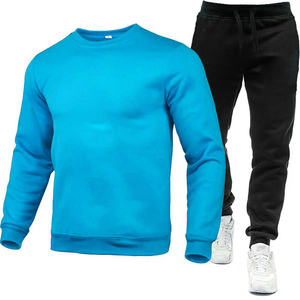 ชุดวอร์มผู้ชายผ้าฟลีซแฟชั่นฤดูหนาว เสื้อฮู้ดดี้โอเวอร์ไซส์และกางเกงขายาวสองชิ้น ระบายอากาศได้ดี แห้งเร็ว - Product Image 5