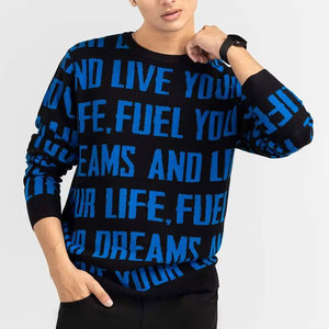 เสื้อสเวตเชิ้ตผู้ชายสีน้ำเงิน ผ้าเทอร์รี่ถักเนื้อผ้าฝ้าย 100% เป็นมิตรกับสิ่งแวดล้อม คอกลม ทรงปกติ สวมใส่สบาย สไตล์ฤดูหนาว - Product Image 4