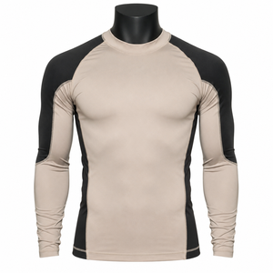 Camiseta de Compresión de Manga Larga para Hombre, Dos Tonos, Ropa Deportiva, para Gimnasio, Entrenamiento, Fitness, Capa Base - Product Image 1