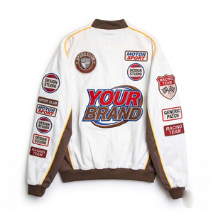 High Quality Custom Design Breathable Waterproof Plus Size Printed Embroidery Motorbike Polyester/Cotton Unisex <b>Racing</b> <b>Jacket</b> - Product Image 3