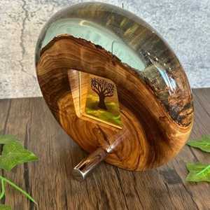 Latest Collection Handcrafted <b>White</b> Epoxy Resin Wooden table <b>Clock</b> Customized Interior Decorative Home Decorative <b>Clock</b> - Product Image 4