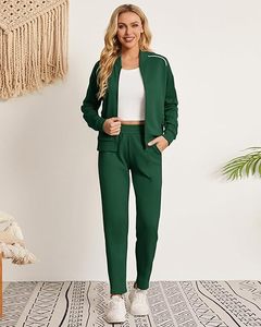 Superior International Women's Two Piece Tracksuit Long Sleeve Zip Up Sweatshirt Long Pants Outfits Jogger Sweatsuit Sets - Product Image 5