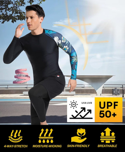 Custom <b>Men</b> Long Sleeve Rash Guard <b>Shirt</b> UPF 50+ <b>Compression</b> Base Layer Gym Swim Surf Activewear Anti-UV Running Sports T <b>shirts</b> - Product Image 5