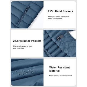 Veste matelassée légère pour homme sur mesure avec rembourrage chaud, finition douce au toucher et support direct d'usine de vêtements - Product Image 3