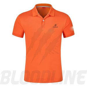 Camisa de Manga Corta para Hombre Bloodline, Color Sólido, Tejido de Punto, Transpirable, Corte Regular Formal, Azul Marino, Algodón 220g - Product Image 4