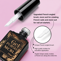 Nouvelles idées de produits : Bouteille de 15 ml de résine pour manucure, lampe LED, style français, vernis à ongles UV en gel pour salon et DIY