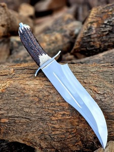 Couteau de survie Bowie de 12 pouces, lame en acier à haute teneur en carbone de 0,5 mm d'épaisseur, manche en bois fait main, pointe clip, OEM - Product Image 3