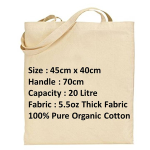 Sac fourre-tout personnalisé en toile de coton biologique écologique avec logo, couleur unie, taille extra large (38x42cm), motif lettres, fermeture éclair, soie - Product Image 5