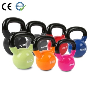 Kettlebell VIGFIT coloré en vinyle antidérapant pour musculation et entraînement - Product Image 1