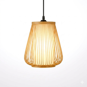 Grande lampe suspendue en rotin tressé à la main, style moderne, pour salle à manger, restaurant - Product Image 1