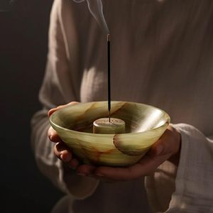 Natural Marble Incense Holder with 9 Holes Handmade for Father's Day & <b>Easter</b> Smudging Decoration Modern Style - Product Image 4