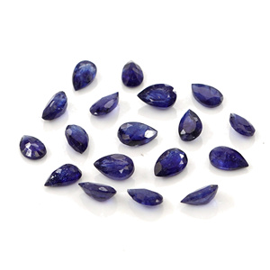 Saphirs bleus naturels de Bangkok, taille poire calibrée 4x6mm, pierres précieuses de saphir bleu naturel facettées pour la création de bijoux - Product Image 1
