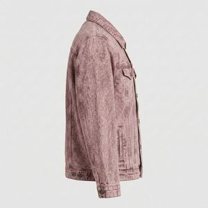 High Quality Men's Denim Jacket Casual <b>Jean</b> Coat with Custom Embroidery and Logo Printing Streetwear Outerwear - Product Image 3