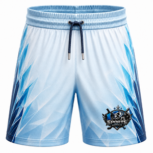 Shorts de football de haute qualité, polyester micro-mesh haute performance, séchage rapide, souples, durables, vêtements d'entraînement sportif - Product Image 1